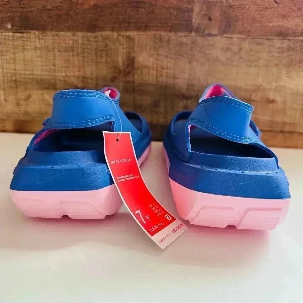 NWT Nike Playscape GS Sapphire Sunset Pulse Strap Sandals